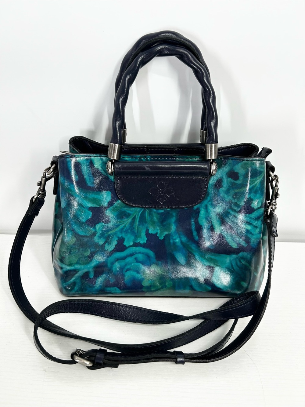 PATRICIA NASH Cassano Crossbody Bag Deep Blue Sea Leather Beautiful:)